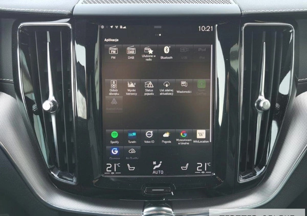 Volvo XC 60 cena 195000 przebieg: 72231, rok produkcji 2021 z Kobylin małe 562